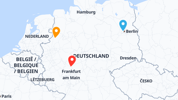Map of company locations