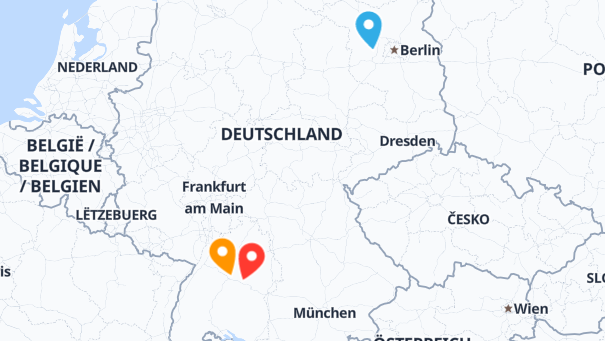 Map of company locations