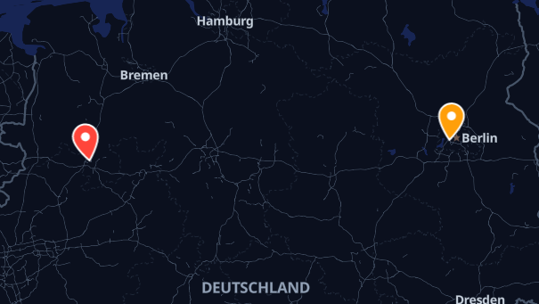 Map of company locations