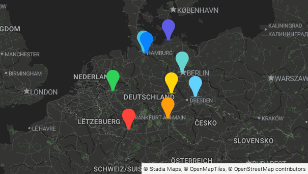Map of company locations