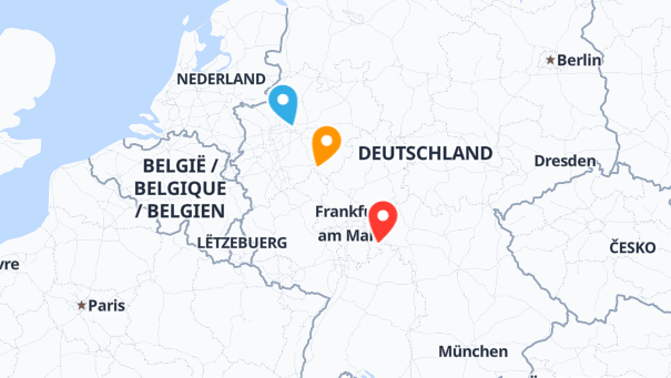 Map of company locations