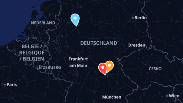 Map of company locations