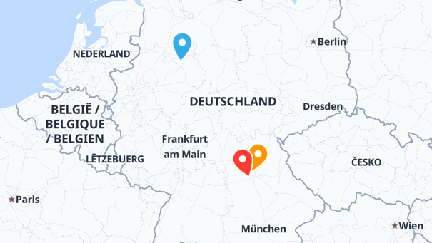Map of company locations