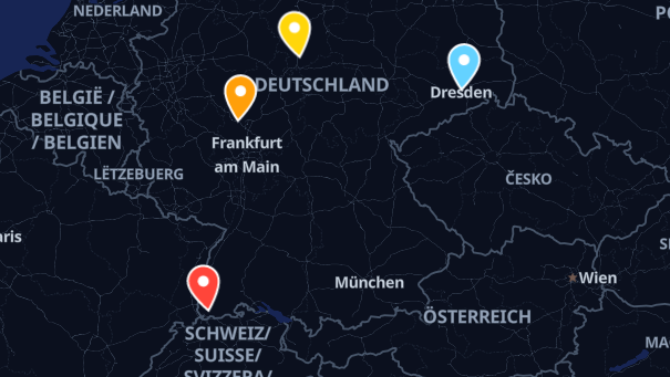 Map of company locations