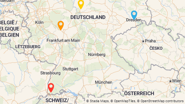 Map of company locations
