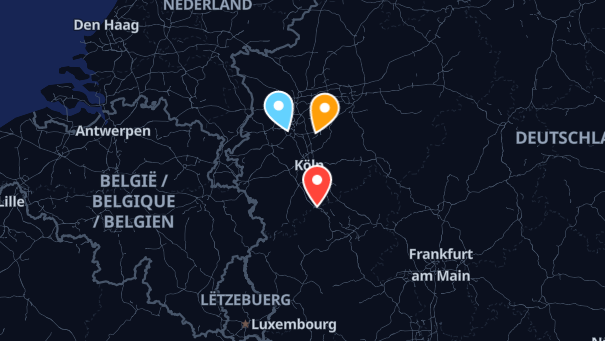 Map of company locations