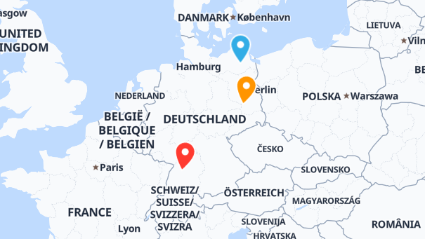 Map of company locations