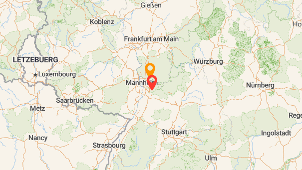 Map of company locations