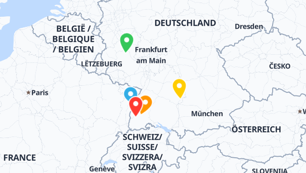 Map of company locations