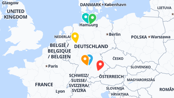 Map of company locations