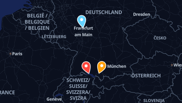 Map of company locations