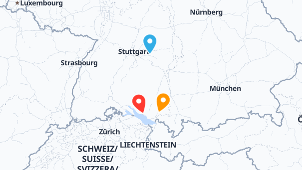 Map of company locations