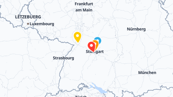 Map of company locations