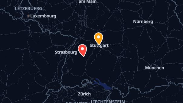 Map of company locations