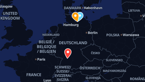 Map of company locations