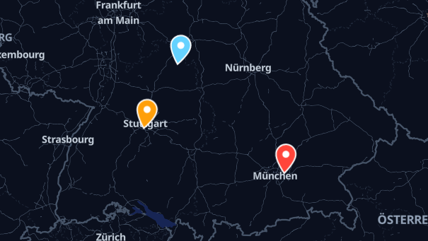 Map of company locations