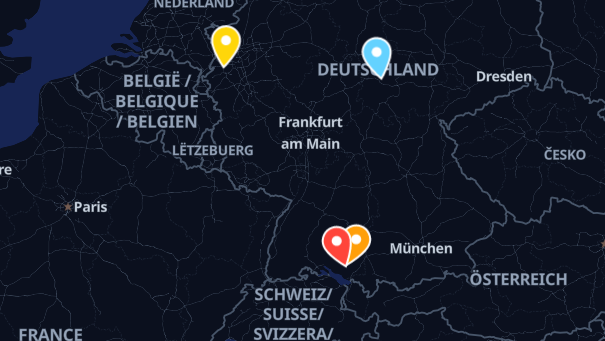 Map of company locations