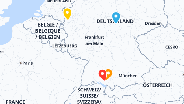 Map of company locations