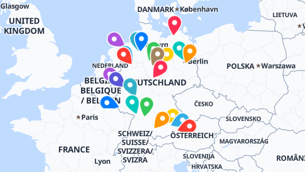 Map of company locations