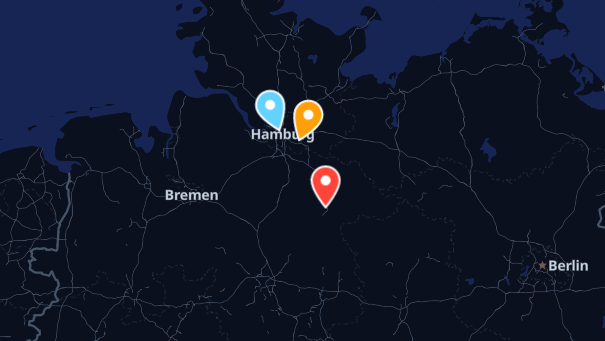 Map of company locations