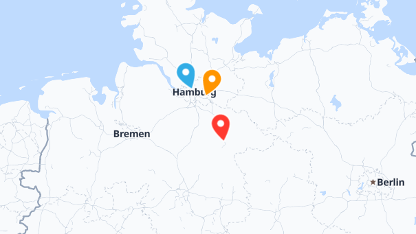 Map of company locations