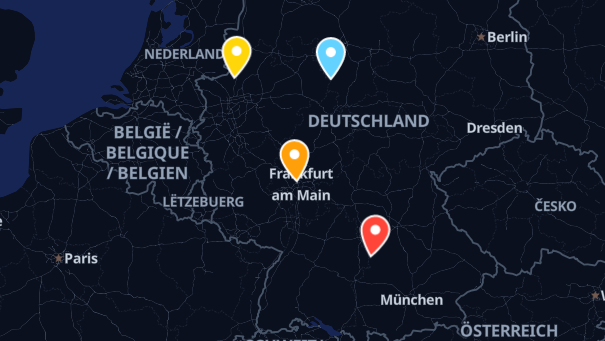 Map of company locations