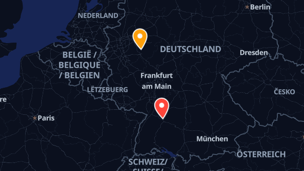 Map of company locations