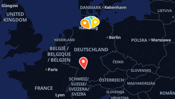 Map of company locations