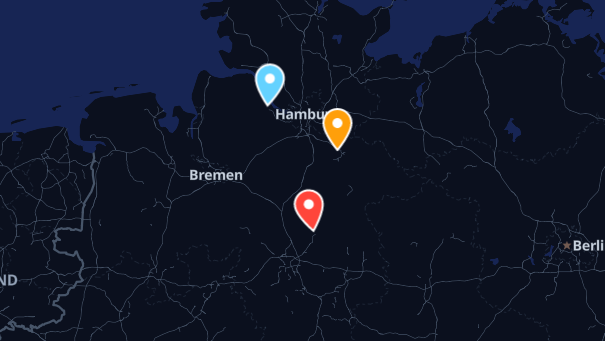 Map of company locations