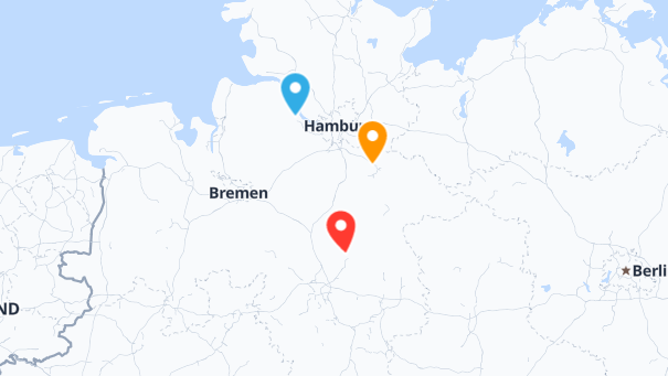 Map of company locations