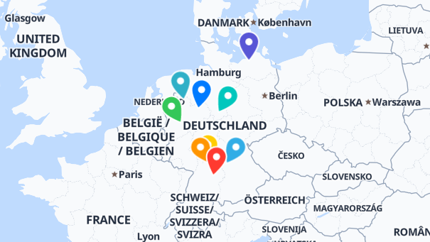 Map of company locations