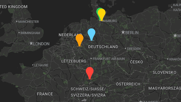 Map of company locations