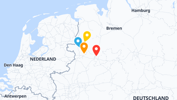 Map of company locations