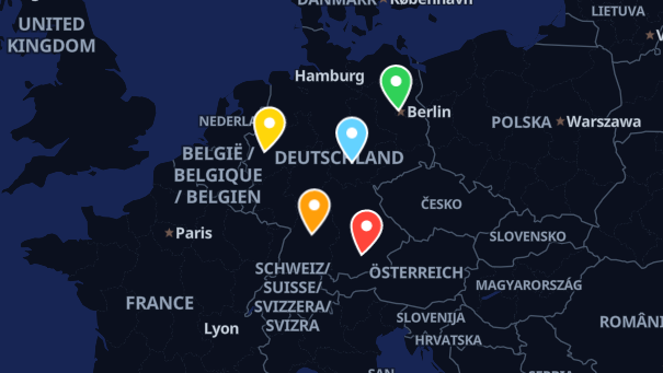 Map of company locations