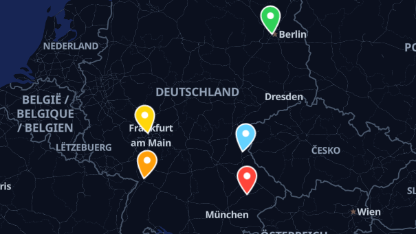 Map of company locations