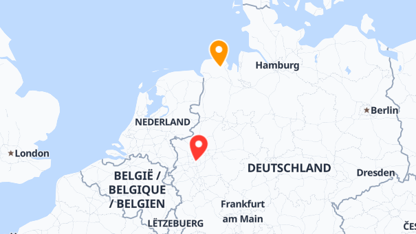 Map of company locations