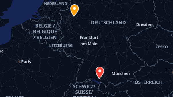 Map of company locations