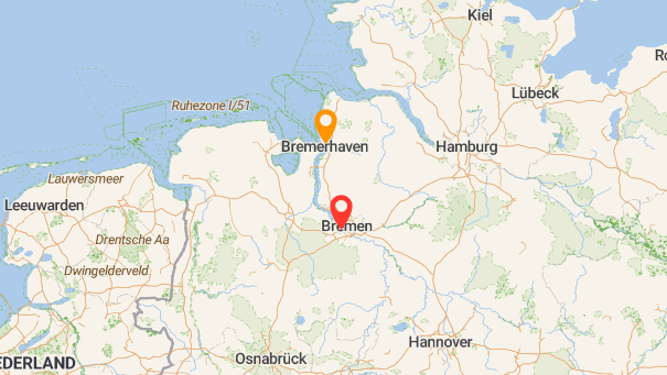Map of company locations