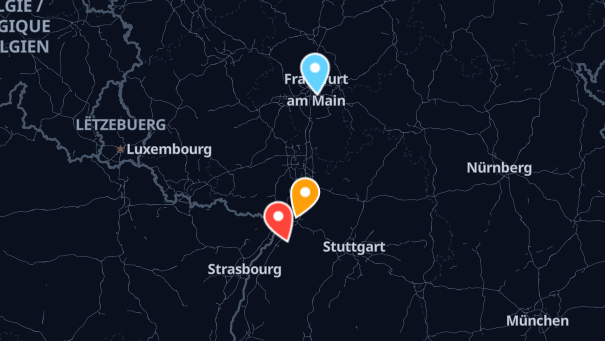 Map of company locations