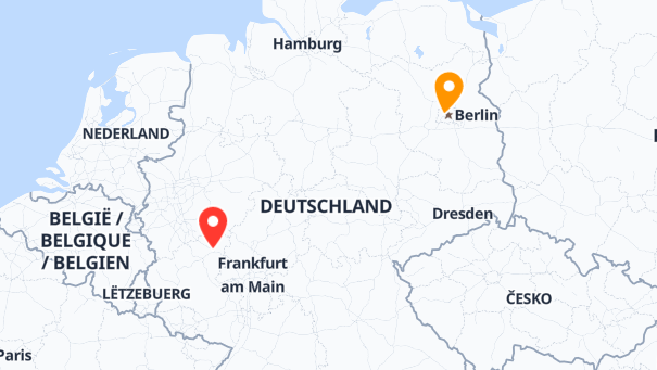 Map of company locations