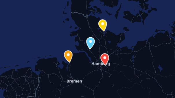 Map of company locations
