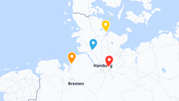 Map of company locations