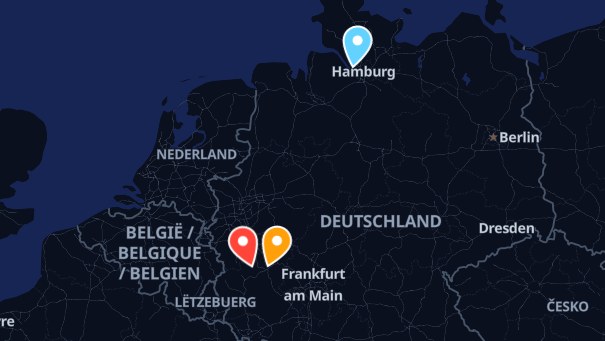 Map of company locations