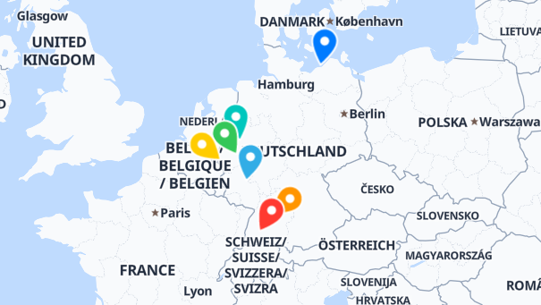 Map of company locations