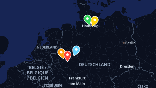 Map of company locations