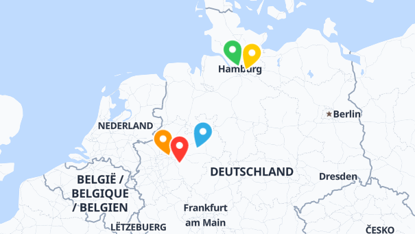 Map of company locations