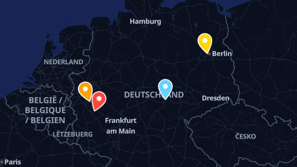 Map of company locations