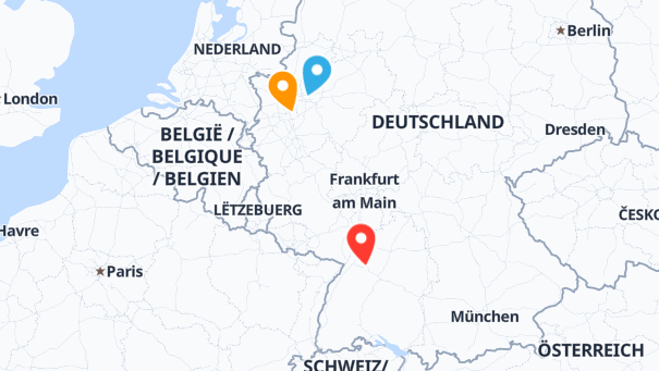Map of company locations