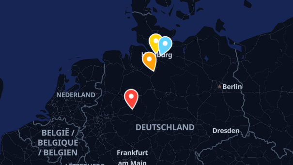 Map of company locations