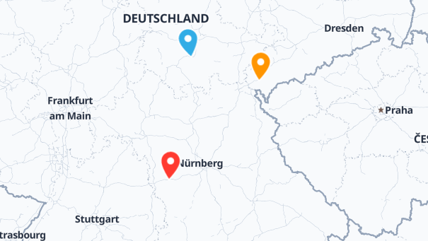 Map of company locations